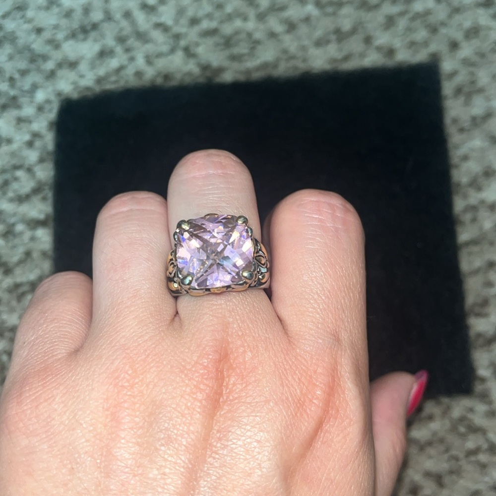 Fun cocktail, ring, silver, and gold. I don’t know if it’s plated or stamped. - Picture 3 of 5
